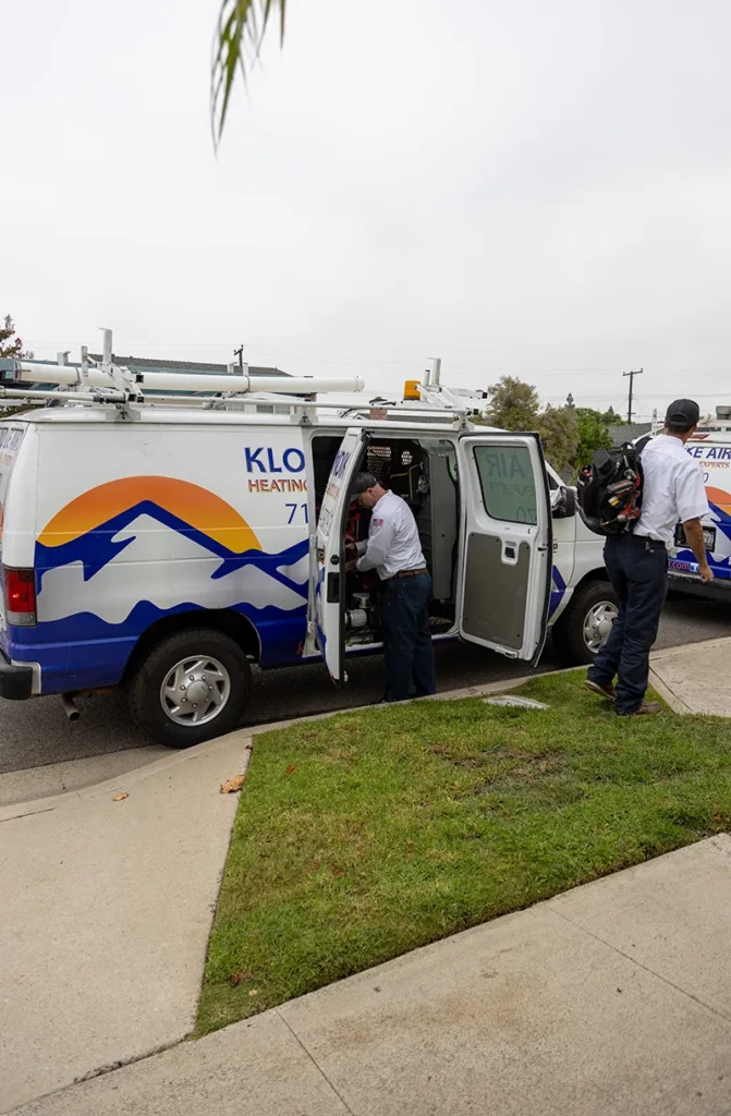 HVAC Servicing Van in Newport Beach